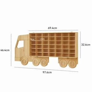 ชั้นวางของในรถยนต์แบบไม้จริงหลายช่อง ชั้นวางของติดผนังสำหรับเก็บของเล่น ชั้นวางของหลายชั้นสำหรับโชว์โมเดล กล่องสุ่ม Dumex ชั้นวางของแบบไม่ทอ - Product Image 2