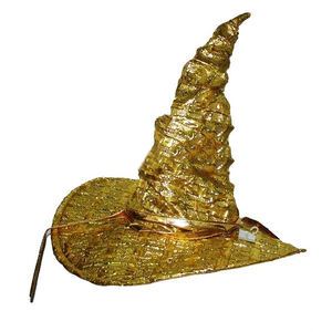 <span class=keywords><strong>Chapeau</strong></span> de <span class=keywords><strong>sorcier</strong></span>/witch doré en peluche pour fête d'Halloween MH-0739 - Product Image 2
