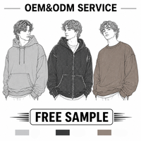 Fabricants de vêtements – Sweat-shirt à capuche zippé vintage en coton épais délavé à l'acide pour homme, style streetwear personnalisé et usé