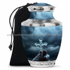 Urnas de cremación decorativas de latón para cenizas de adultos, urnas hechas a mano para hombres y mujeres, urnas decorativas, urnas funerarias - Product Image 1