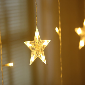 <span class=keywords><strong>LED</strong></span> cascata stringa di luce pentagramma <span class=keywords><strong>tenda</strong></span> stella per la decorazione del Festival per il natale IP44 valutato - Product Image 4