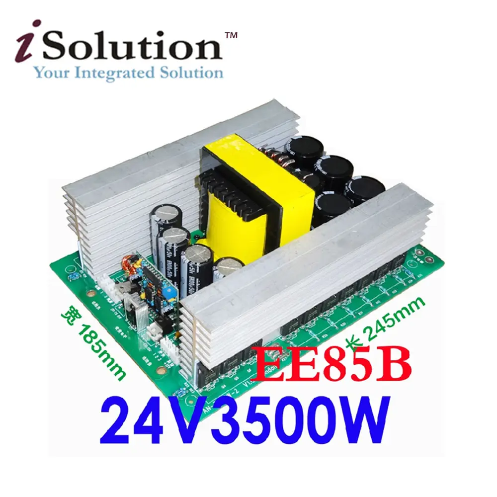 24V3500W yüksek güç MOSFET enversör EE85 manyetik çekirdek kaldırma plakası yüksek frekanslı bakır bant trafo 24V ön modülü