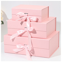 Boîte cadeau pliante haut de gamme avec ruban, logo personnalisé, boîte d'emballage magnétique de luxe pour robes de mariée, chemises, chaussures
