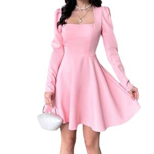 Custom Midi Bodycon apretado vendaje, vestidos de doble capa Rosa <span class=keywords><strong>nude</strong></span> Sexy Slim vendaje vestidos/ - Product Image 2