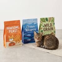 Sacs d'emballage personnalisés en CPP avec fermeture éclair pour aliments pour animaux de compagnie de qualité alimentaire, 3 kg, 5 kg, 15 kg, 25 kg, pour chiens et chats