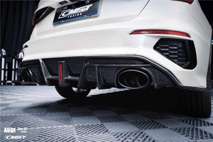 ชุดแต่งคาร์บอนไฟเบอร์ ZNDR สำหรับ Audi A3 S3 พร้อมลิ้นกันชนหน้า CMST, ดิฟฟิวเซอร์, สปอยเลอร์, ฝากระโปรง, สเกิร์ตข้างแบบติดตั้งเอง - Product Image 5