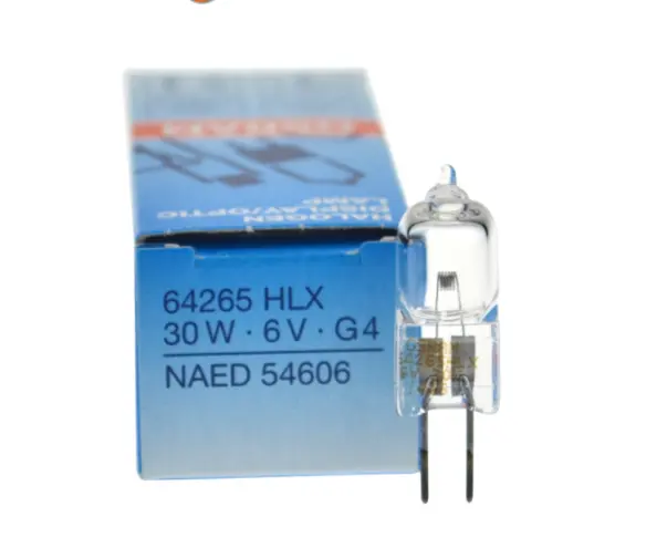 HLX JC 64265 6V 30W G4 halogen lamp, 6v30w light for labophot 2, TS100, E400 microscope