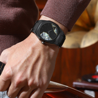 Montre-bracelet octogonale personnalisée pour homme, en acier inoxydable, avec cadran unique en nacre, étanche, style affaires et décontracté, vente en gros