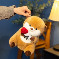Peluche Otter Adorable et Mignonne, Cadeau de la Saint-Valentin, Rembourrage en Coton PP Ultra-Doux, 24cm, Doudou Unisexe, Cadeau Promotionnel