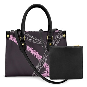 Bolso de Mano Personalizado con Logotipo 2024, Bolso de Mano de PU para Mujer con Estampado de Flores Lei Masculinas, Equipado con Carteras - Product Image 5