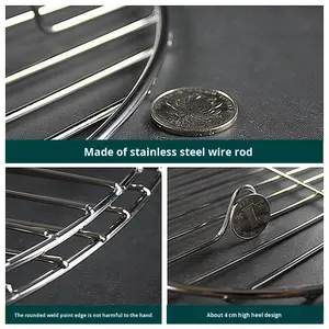 Padella Antiaderente in Acciaio Inox Sostenibile, Rotonda, Compatibile con Gas e Induzione, Fondo Grande, Senza Coperchio - Product Image 4