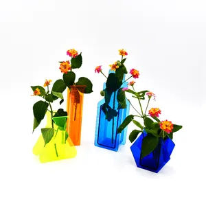 TOYIN亚克力花瓶透明彩色造型花瓶几何形状客厅Ins设计师花瓶