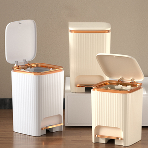 Wholesale Plastic Large Capacity <strong>Trash</strong> Can <strong>Garbage</strong> <strong>Bins</strong> Foot <strong>Step</strong> Household with Sealed Lid Kitchen Toilet - Product Image 5