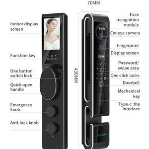 กุญแจล็อคอัจฉริยะ Qleung S666 สีดำ ระบบจดจำใบหน้า 3 มิติ สแกนลายนิ้วมือ ควบคุมผ่านแอพพลิเคชั่น สำหรับความปลอดภัยภายในบ้าน - Product Image 4