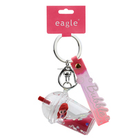 Porte-clés Cœur en Acrylique Transparent Personnalisé, Nouveauté Tendance pour Filles, Vente en Gros Usine, Porte-clés Cœur Liquide Boba