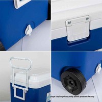 Glacière robuste 50L à roulettes, grande capacité et maintien de la glace pendant 5 jours, idéale pour le camping et la pêche – Meilleure vente