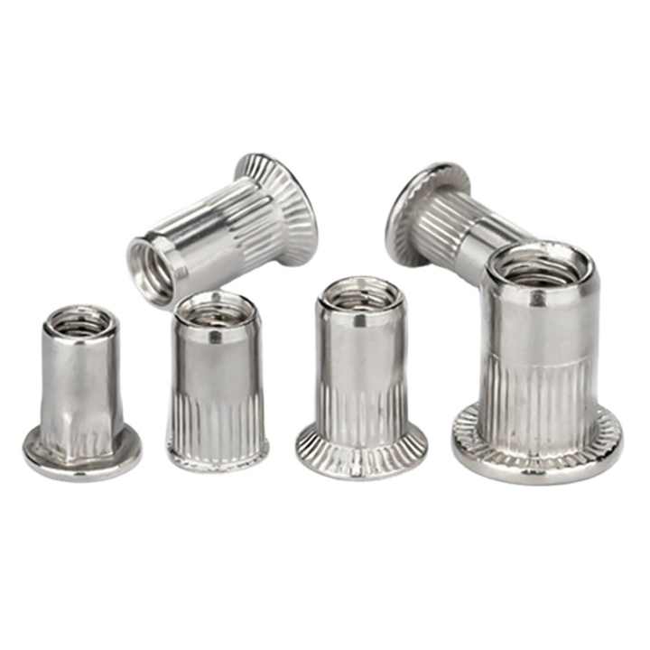 thumbnail image 2 of 304 Stainless Steel Closed Countersunk Head Blind Knurled Flat Head Vertical Grain Blind Hole Insert Rivet Nuts 2 of 14