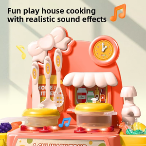 Ensemble de <span class=keywords><strong>cuisine</strong></span> en plastique pour enfants, jouet de <span class=keywords><strong>simulation</strong></span> de <span class=keywords><strong>cuisine</strong></span> réaliste avec fonction de pulvérisation miniature, jouet éducatif pour les enfants de 4 à 6 ans - Product Image 2
