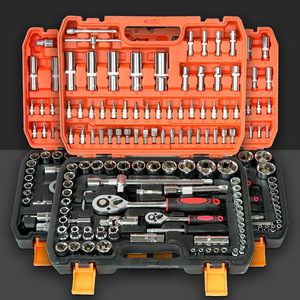 Juego de Llaves de Tubo Combinadas de Acero al Carbono Doble Flexible de 10 mm, 108 Piezas, de Alta Resistencia, para Reparación de Automóviles, KHC KHC-CT-108, en Estuche Rígido - Product Image 3