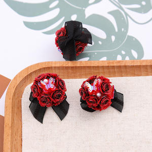 Pajarita pintada a mano de colores mezclados, flor, cuentas acrílicas Lucite, pluma creativa para manualidades DIY para hacer joyería, pulsera y collar - Product Image 6