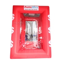 Arcade gonflable rouge de cabine d'argent de capture de vente chaude commerciale soufflant l'argent saisissant la machine à vendre