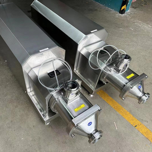 Pompe à double vis en acier inoxydable pour le transport de déchets alimentaires et d'eaux usées - pour miel et tomates - Product Image 2