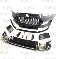 Kit de carrosserie de conversion style RS3 pour Audi A3 8V berline et Sportback 2013-2016, comprend pare-chocs avant, lèvre avant et calandre nid d'abeille