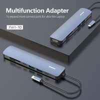 Estación de Conexión Tipo-C de Alta Velocidad USB 3.0 con Carcasa de Aluminio, Lector de Tarjetas SD/TF, Carga Rápida PD y OTG, en Stock