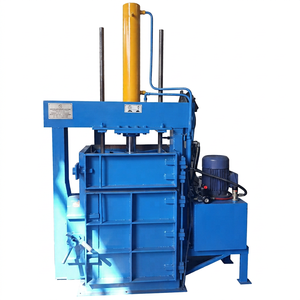 Presse à balles hydraulique manuelle pour cartons ondulés, 415V, haute productivité, motorisée, couleur bleue - Product Image 5