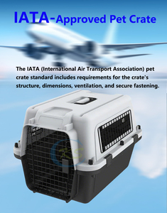 Vente en gros Cage de voyage pour chien XXL en plastique de transport pour animaux de compagnie avec roues et bol d'eau de haute qualité approuvée par les compagnies aériennes - Product Image 2