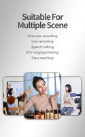 Microphone sans fil professionnel 4-en-1 avec réduction de bruit IA, Plug & Play, micro-cravate pour iPhone, appareil photo, ordinateur portable