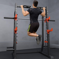 WENDY Équipement de musculation multifonctionnel complet, station de traction haute et basse, Smith Machine, rack à squats avec support de pile de poids