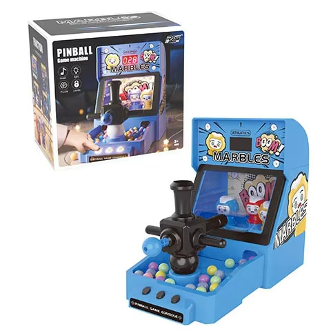 Child Puzzle Desktop Table Game Toys B/O Electric Multifunction Bean Punching Machine Toys With Light Music 30 Marbles for Kids