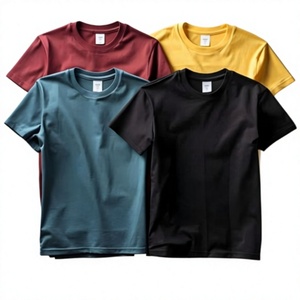 Men's Regular Fit Drop Shoulder T-shirt 100% Cotton Moisture Wicking Knitted Solid Crew Neck <b>Short</b> <b>Sleeve</b> Eco-Friendly - Product Image 4