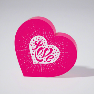Caja de Regalo de Joyería de Terciopelo de Diseño de Lujo FX, Caja de Embalaje de Joyería Hecha a Mano en Forma de Corazón para el Día de San Valentín - Product Image 6