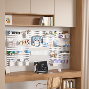 Panel <span class=keywords><strong>de</strong></span> Clavijas <span class=keywords><strong>de</strong></span> Plástico Nórdico para Organización, Envío en 7 Días, Montaje en Pared sin Taladro, con Accesorios Opcionales - Product Image 1