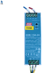 Fuente de Alimentación Conmutada EDR-150-24, Fuente de Alimentación Industrial, Convertidor de CA 24V 6.25W, Protección Contra Sobrecarga y Cortocircuito - Product Image 1