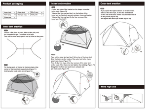 เต็นท์แคมป์ปิ้งกลางแจ้งแบบพับได้ น้ำหนักเบา สำหรับเดินป่าและตั้งแคมป์ 4 ฤดู รุ่น Custom <span class=keywords><strong>Vidalido</strong></span> PU2500mm สองชั้น กันน้ำ - Product Image 2
