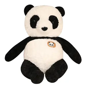 DL1231230 25-85厘米睡觉用pp棉毛绒熊猫大号可爱花创意熊猫枕头定制Logo