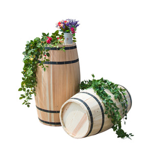 Baril à <span class=keywords><strong>vin</strong></span> en bois de sapin fait à la main, style Art déco, grain de bois naturel, 100 cm, non traité, forme de chêne, pour décoration de mariage, bar, fête - Product Image 1