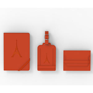 <span class=keywords><strong>Couverture</strong></span> de passeport en cuir véritable avec logo en relief personnalisé de qualité supérieure avec ensemble d'étiquettes à bagages pour sac personnalisé de porte-cadeaux d'affaires - Product Image 1