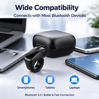 Mini souris Bluetooth sans fil portable à porter au doigt avec étui de charge, souris à commande au doigt Bluetooth 5.3