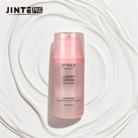 Flacon pompe sans air en PP à vente chaude, 30 ml, 50 ml, 100 ml, 150 ml, flacon pompe personnalisé pour crème solaire et soin de la peau rose avec logo