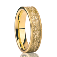 Bagues de mariage de luxe en gros, plaquées or, sablées, pour couple, en carbure de tungstène, pour hommes et femmes, bague tendance