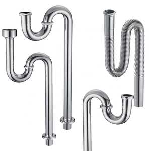 Hiện Đại Thép Không Gỉ Brass Phòng Tắm <span class=keywords><strong>S</strong></span> Bẫy Nước Thải Siphon Ống Thoát Nước P Bẫy Lưu Vực Chai Bẫy Lọc Cho Lưu Vực Bồn Rửa - Product Image 1