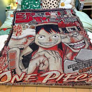 Tapiz de Anime Personalizado OEM/ODM, Tapiz de Dibujos Animados de One Piece, Manta de Jacquard Tejida de Poliéster y Algodón, Cubre Sofá, Decoración de Sala de Estar - Product Image 5