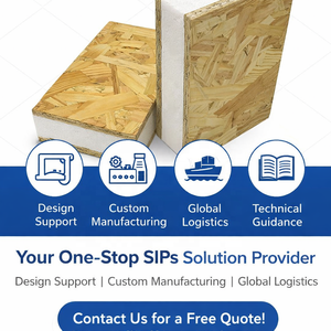 Paneles Sándwich Aislantes Estructurales para Paredes Exteriores, Resistentes al Fuego, con Tablero OSB y EPS, Certificación CE, Material de Construcción Energéticamente Eficiente - Product Image 4
