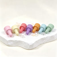 Vente en gros de flacons compte-gouttes en verre mat couleur macaron de 30 ml (1 oz) pour huiles essentielles, soins capillaires et sérums, avec compte-gouttes
