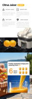 Afneembare 1,5l Transparante Pot Elektrische Citrus Juicer Draagbare Fruit Slow Extractor Voor Keuken En Buiten Gebruik Voor Hotels