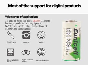 Batterie rechargeable CR123A, remplaçable, CR123A CR123 <span class=keywords><strong>123</strong></span> 123A, batteries au lithium <span class=keywords><strong>3v</strong></span> - Product Image 3